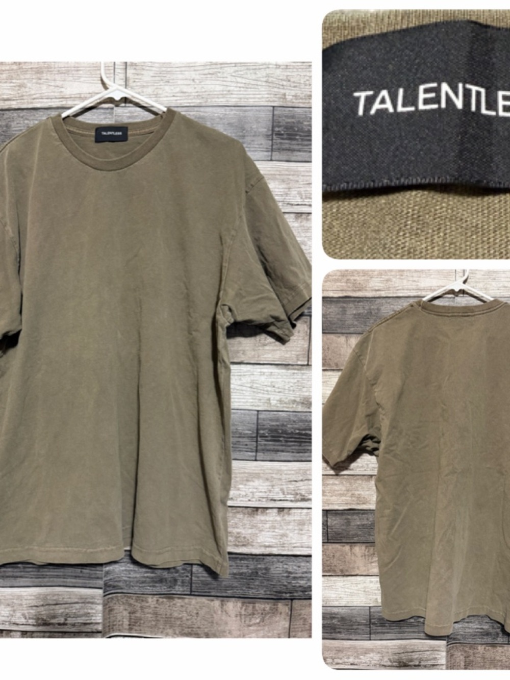 Talentless Relaxed T-Shirt Men’s Size L Olive Green Short Sleeve Crewneck